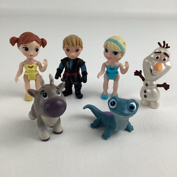 Disney Frozen Little Kingdom Lot Anna Elsa Kristoff Olaf Sven Bruni Hasbro Toy
